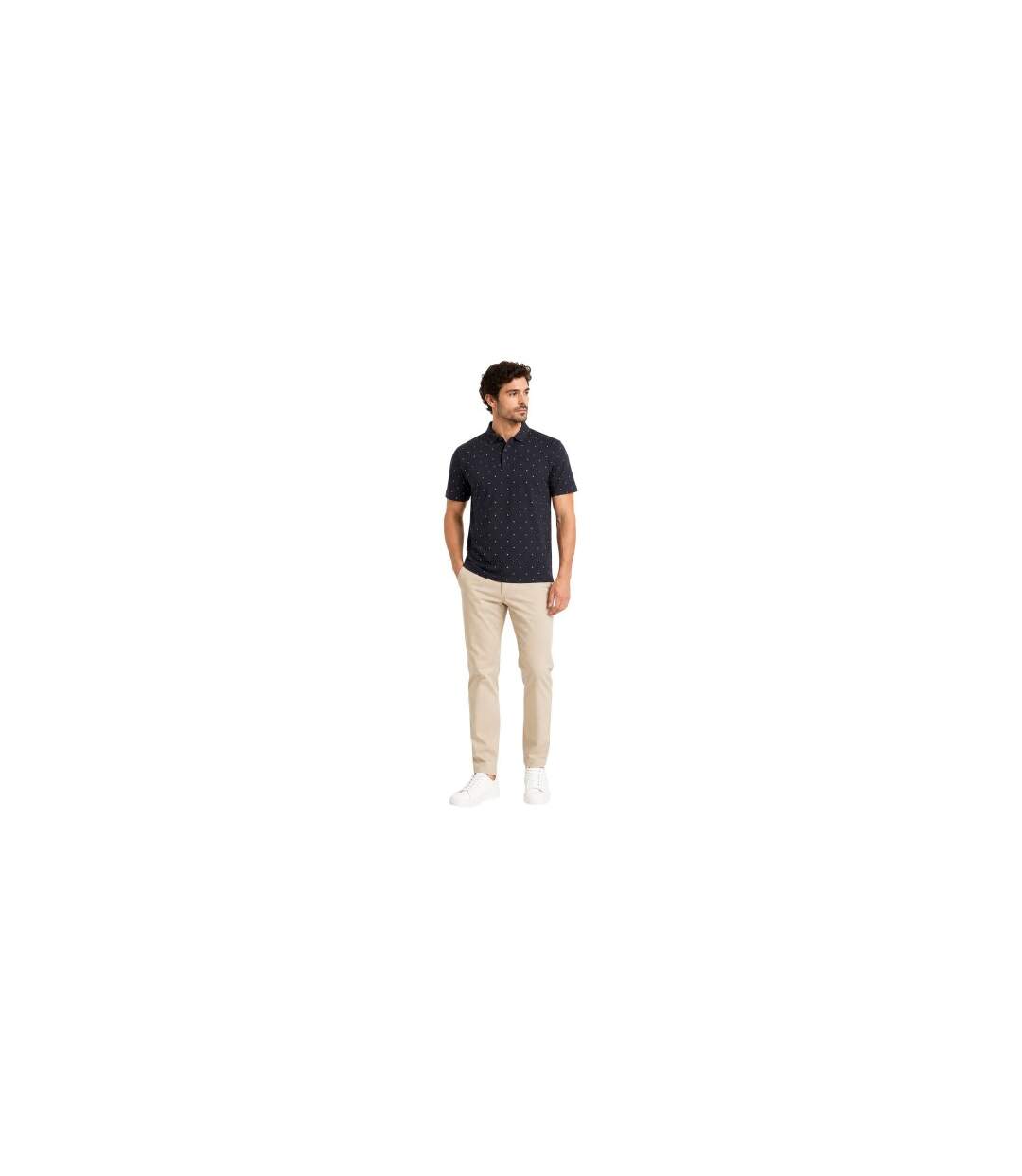 Mens Short-sleeved Polo Shirt Navy Armani Exchange-1