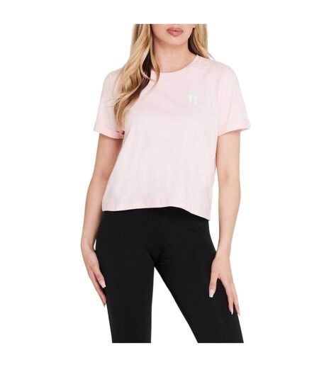 T-shirt Court Motif/style Logo Femme Rose Pâle 11 Degrees