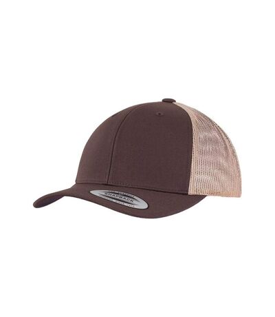 Casquette trucker retro adulte marron / kaki Flexfit