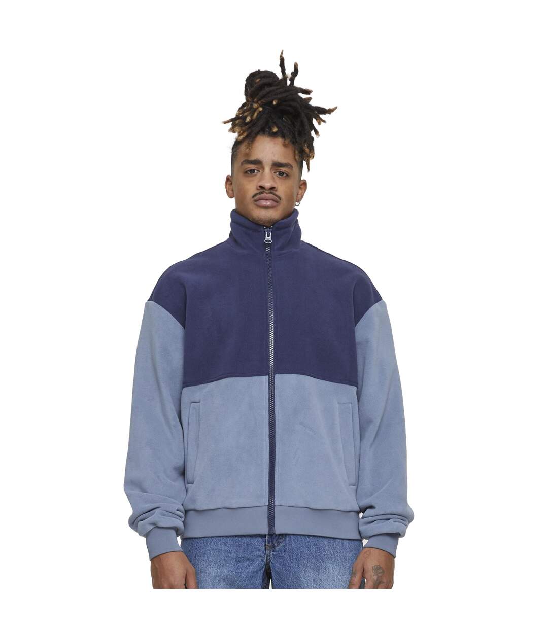 Veste Motif/style Blocs De Couleurs Homme Bleu Marine Bleu Gris Urban Classics-3