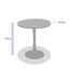 Table de jardin bistro ronde en aluminium effet bois 2 places OVIALON - Lin et argile-3