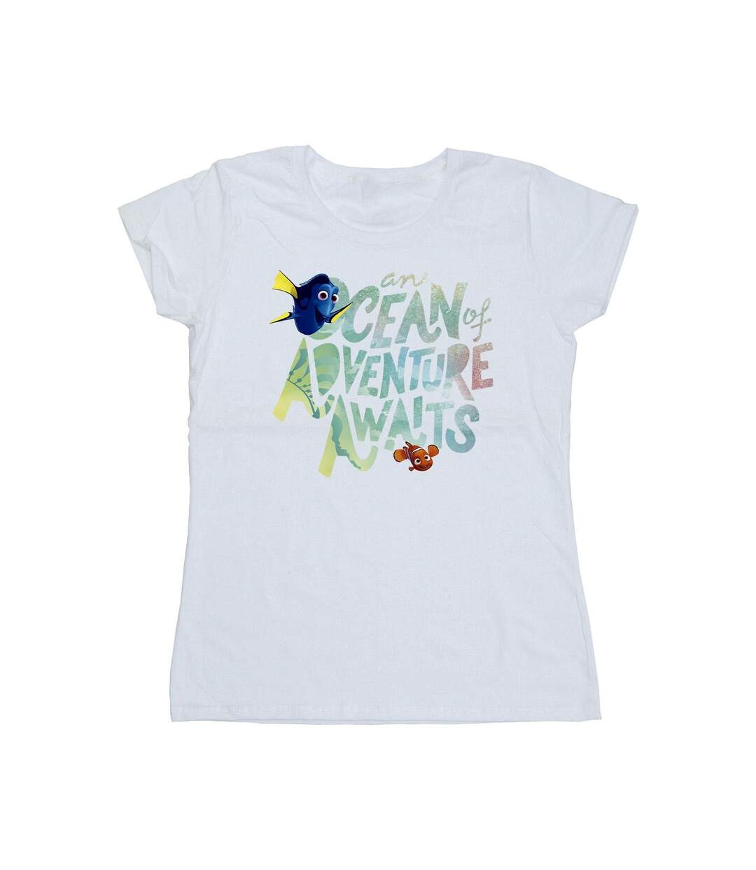 Disney T-shirt en coton Womens/Ladies Finding Dory Ocean Of Adventure (Blanc) - UTBI20189-1