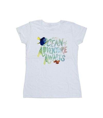 Disney T-shirt en coton Womens/Ladies Finding Dory Ocean Of Adventure (Blanc) - UTBI20189