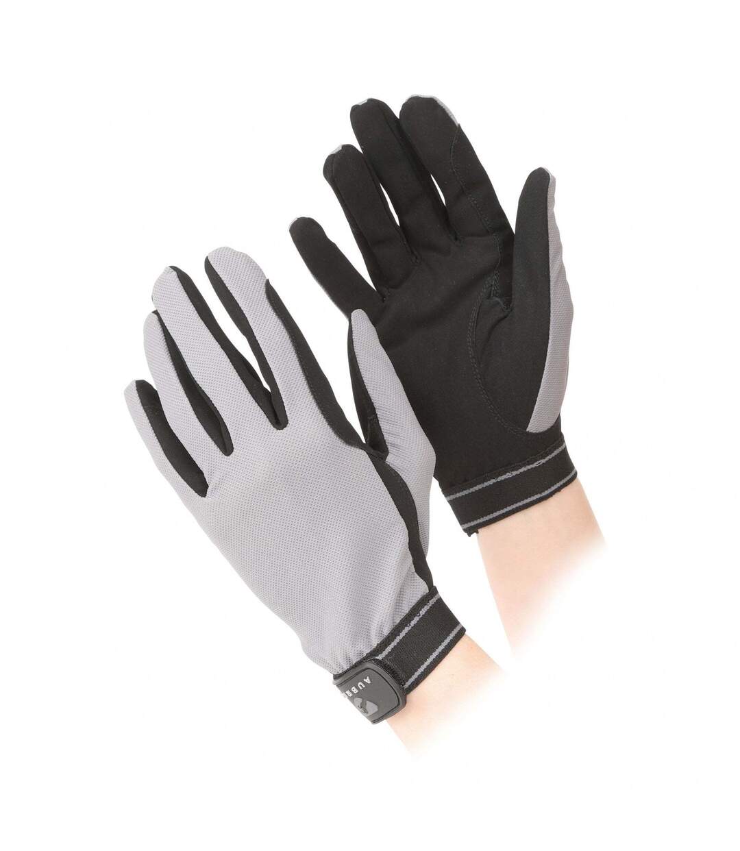 Unisex adult mesh riding gloves grey Aubrion