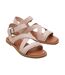 Womens/ladies Sloane Leather Sandals Pink Toms-4
