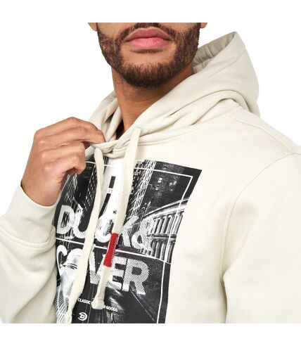 Sweat à capuche hatfield homme beige gris Duck and Cover