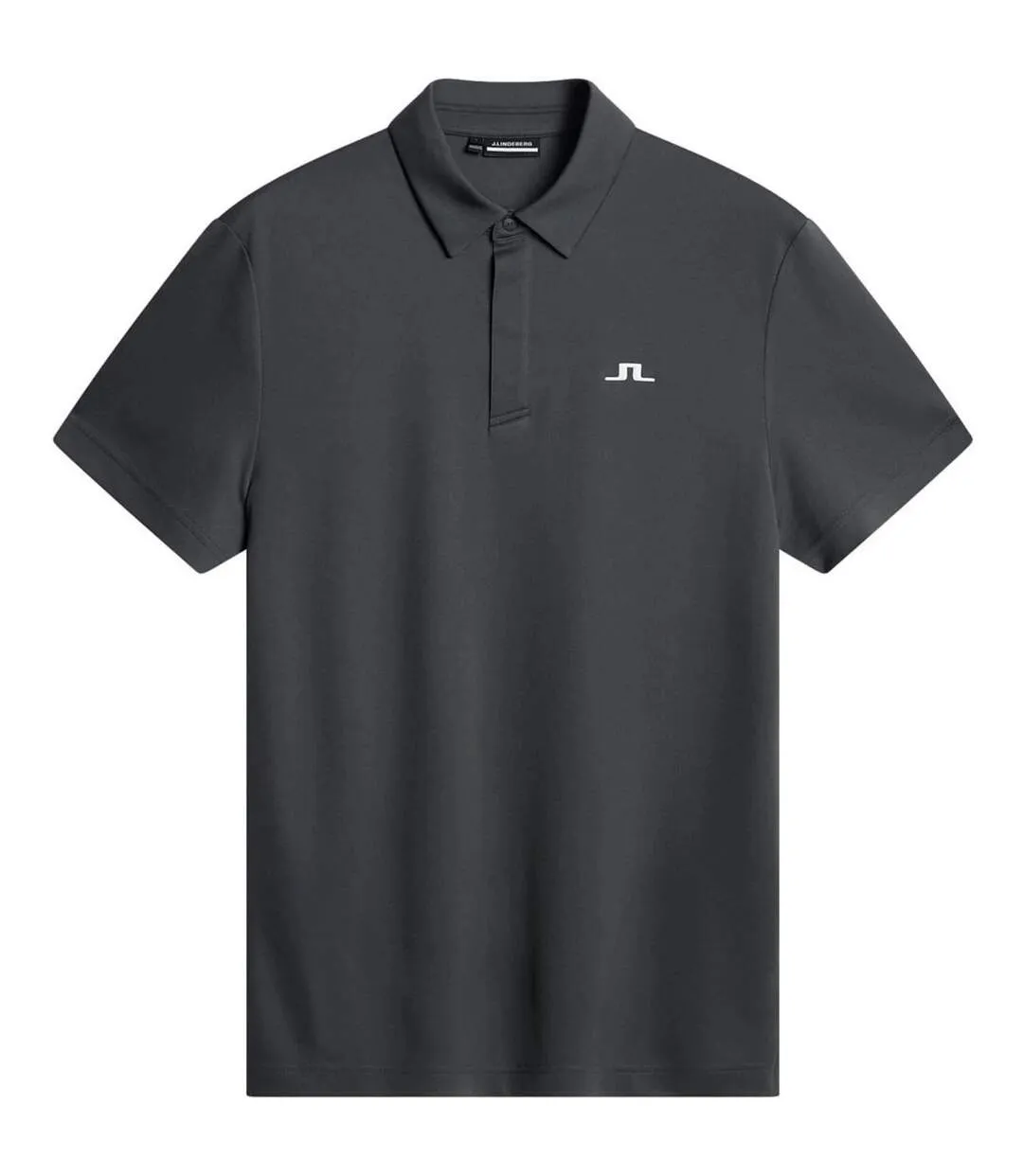 Mens Collared Short-sleeved Polo Shirt Asphalt J.Lindeberg-2