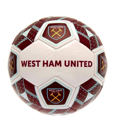 West Ham United FC - Ballon de foot (Bordeaux / Blanc) (Taille 3) - UTTA10094