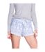 Short De Pyjama Motif/style Flocon De Neige Femme Bleu Clair PJ Salvage-2