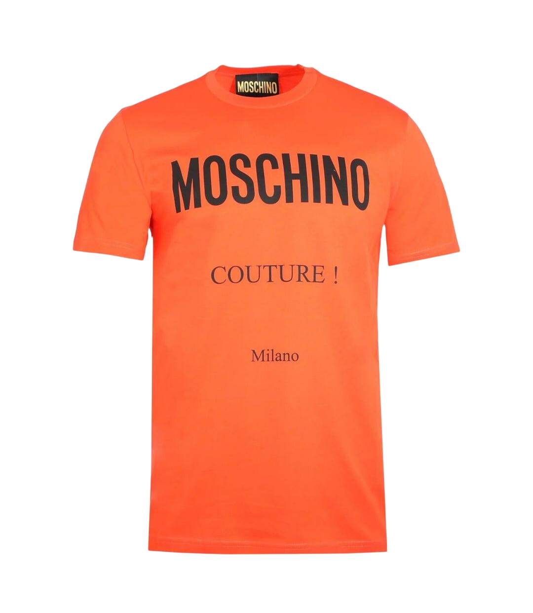 T-shirt Motif Logo Couture Milano Adulte Orange Moschino-2