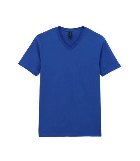 T-shirt À Manches Courtes Et Col En V Homme Bleu Roi Gildan