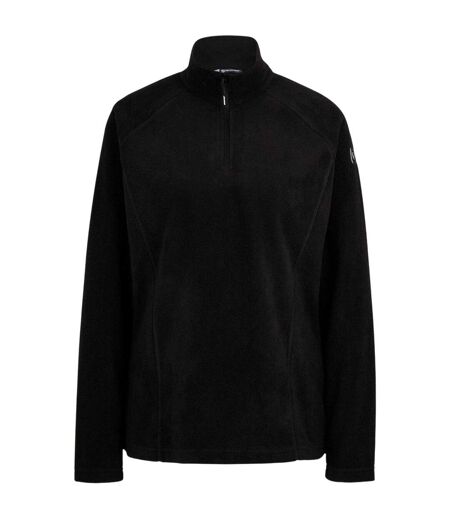 Womens/ladies Januki Half Zip Fleece Black Ziener