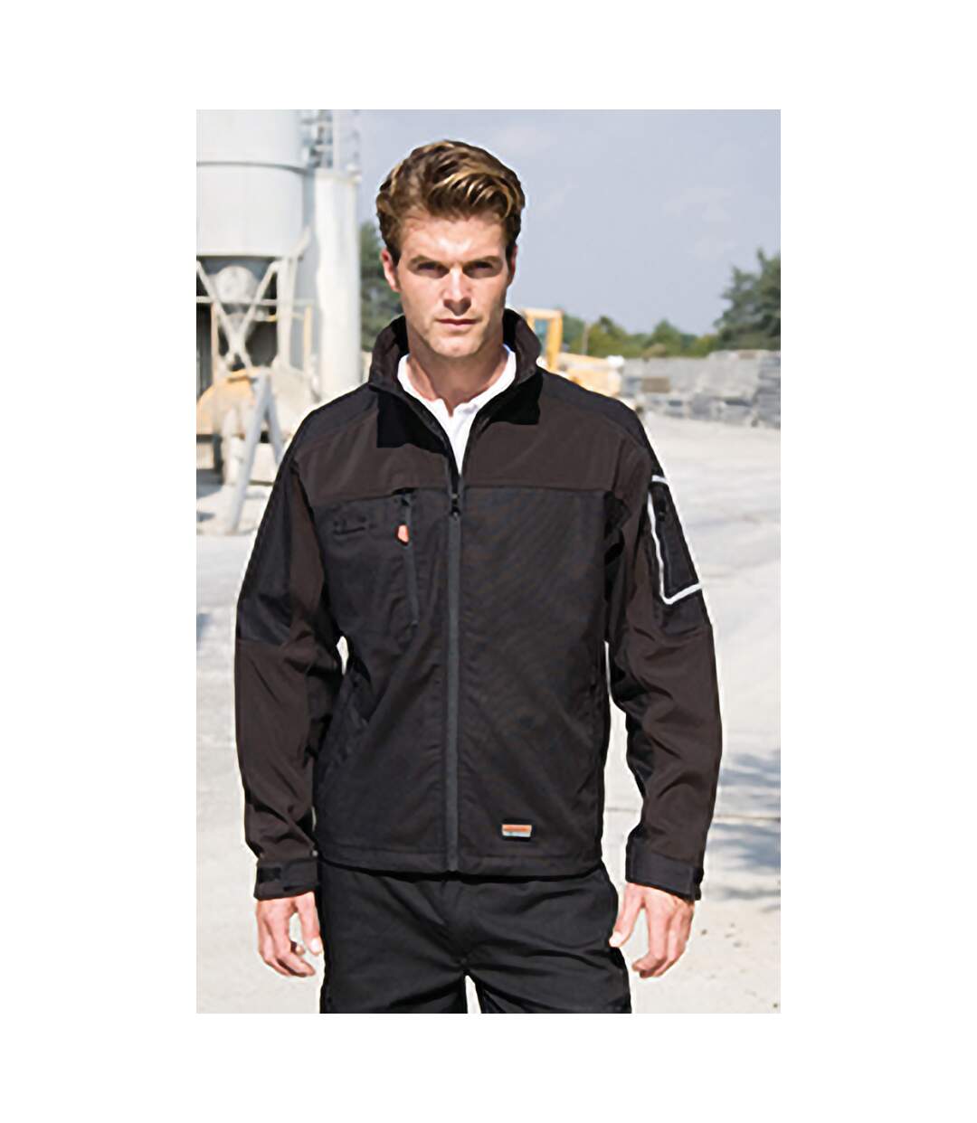 Mens sabre stretch work performance jacket black Result-4