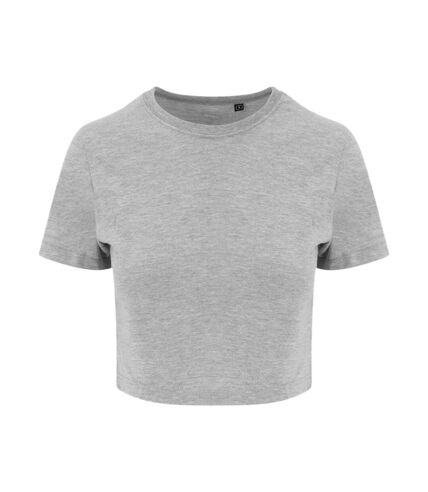 AWDis Just Ts Womens Girlie Tri-Blend Cropped T-Shirt (Heather Gray)