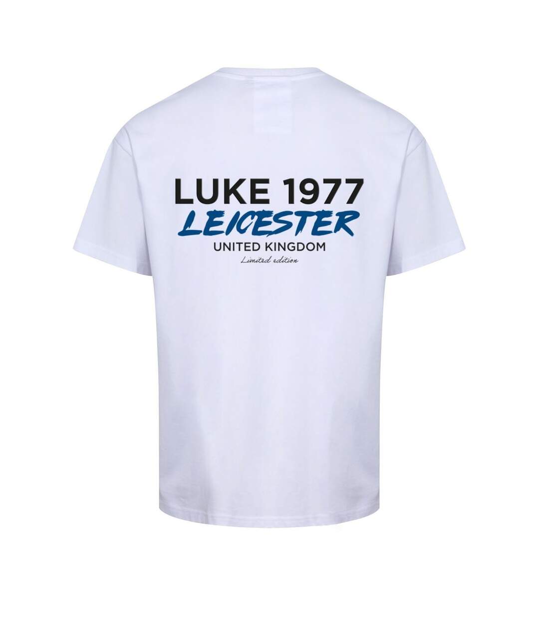 T-shirt Style Ville Leicester Homme Blanc Bleu Luke 1977-2