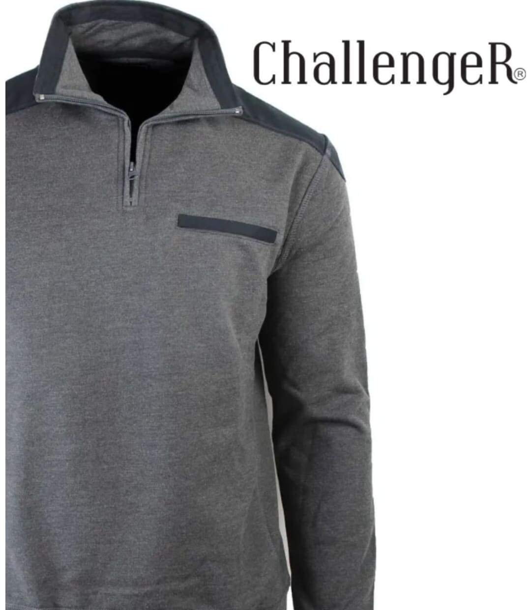 CHALLENGER BELFAST1 — Sweat col camionneur gris : le confort robuste-4