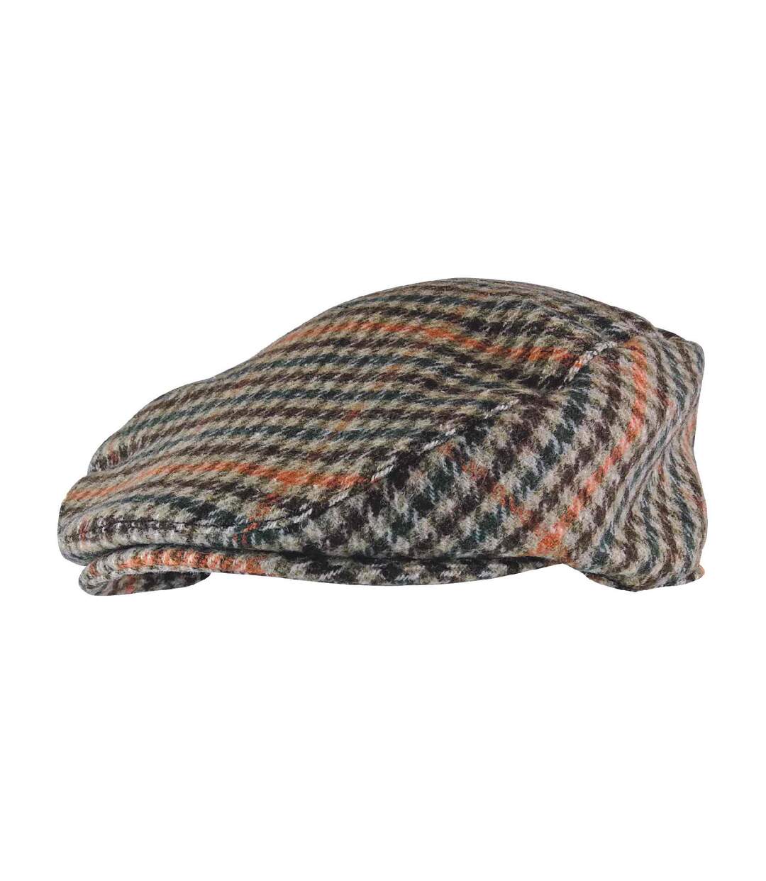 Mens Traditional Tweed Design Checked Flat Cap-1