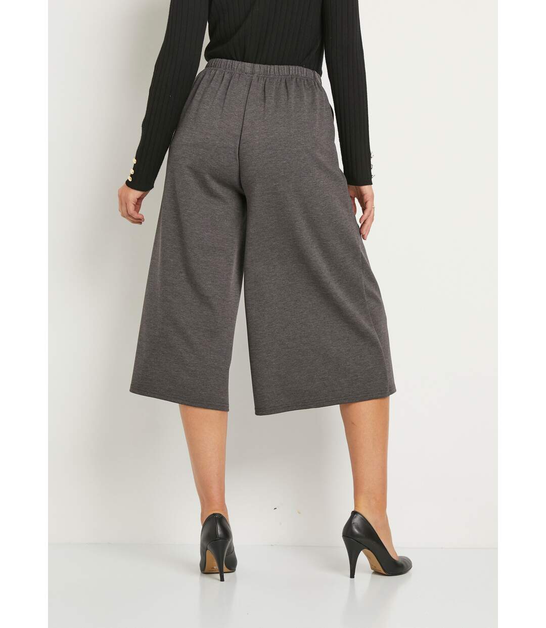 Jupe-culotte taille semi-élastiquée maille milano-2