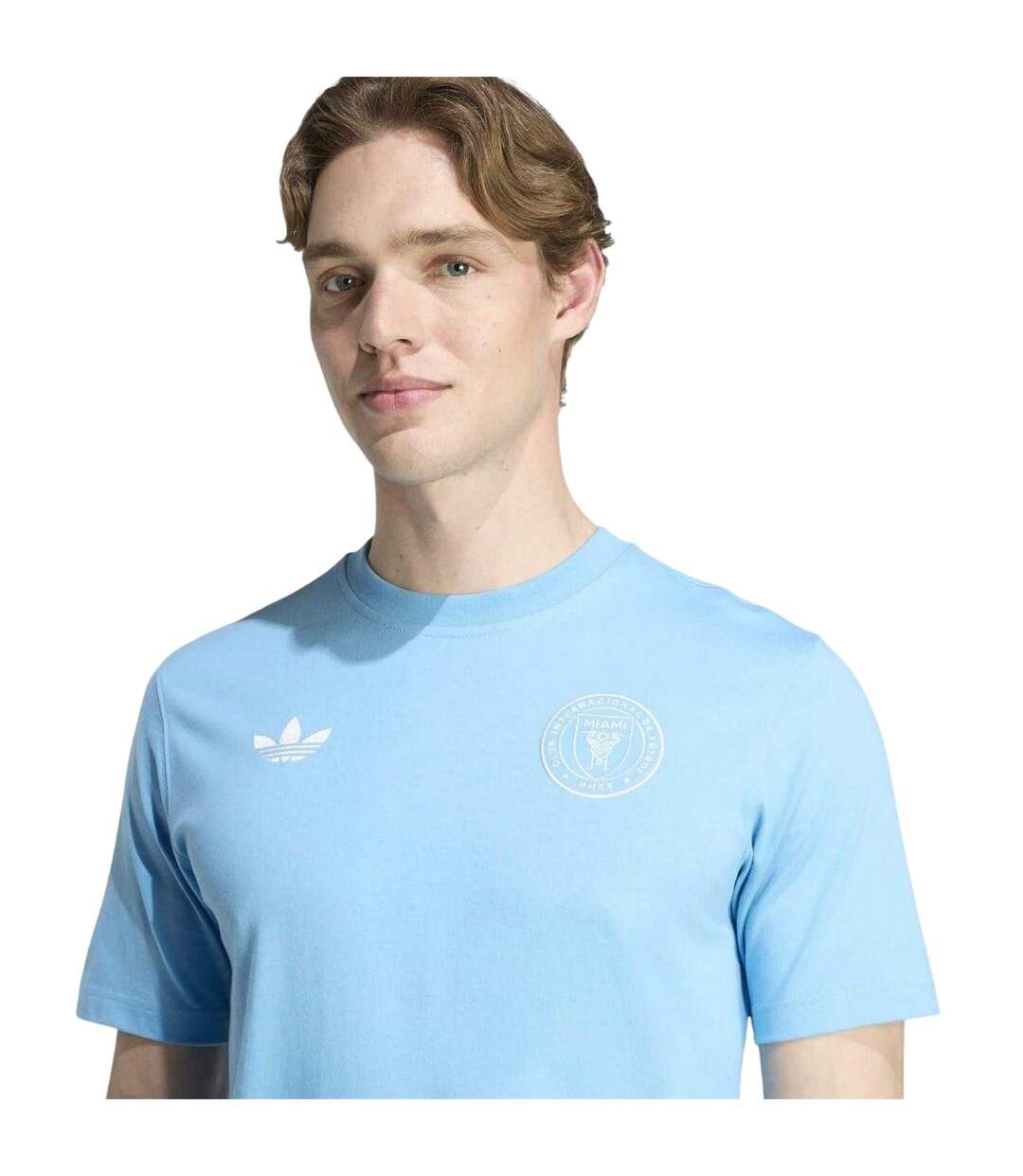 T-shirt Motif/style Inter Miami Cf Homme Bleu Blanc Adidas-3