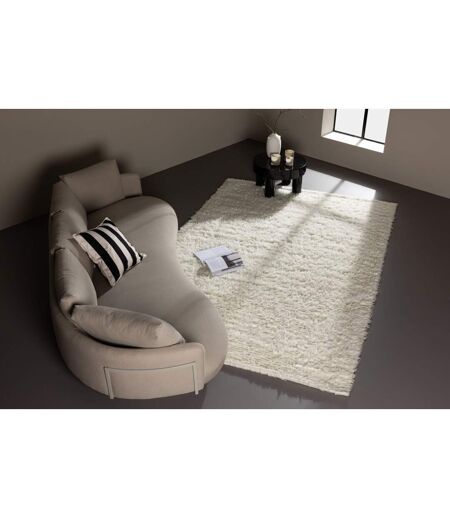 Tapis Rectangulaire en Laine Leiko 160x230cm Naturel