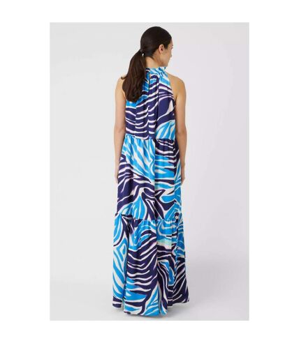 Principles Womens/Ladies Occasion Printed Halter Neck Maxi Dress (Blue) - UTDH5400