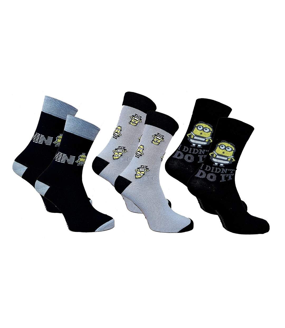 Chaussettes homme Moi,Moche et Méchant en Coton -Assortiment modèles photos selon arrivages- Pack de 20 Paires-2