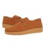 Mens Panda Lace Up Flat Casual Shoes Tan Lambretta-4