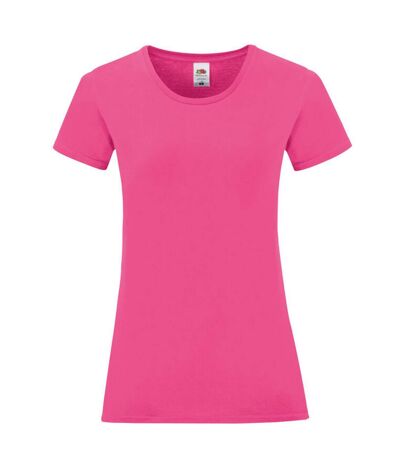 T-shirt iconic femme fuchsia Fruit of the Loom Fruit of the Loom