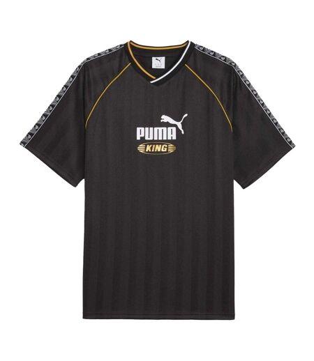 Mens King V Neck T-shirt  Black Puma