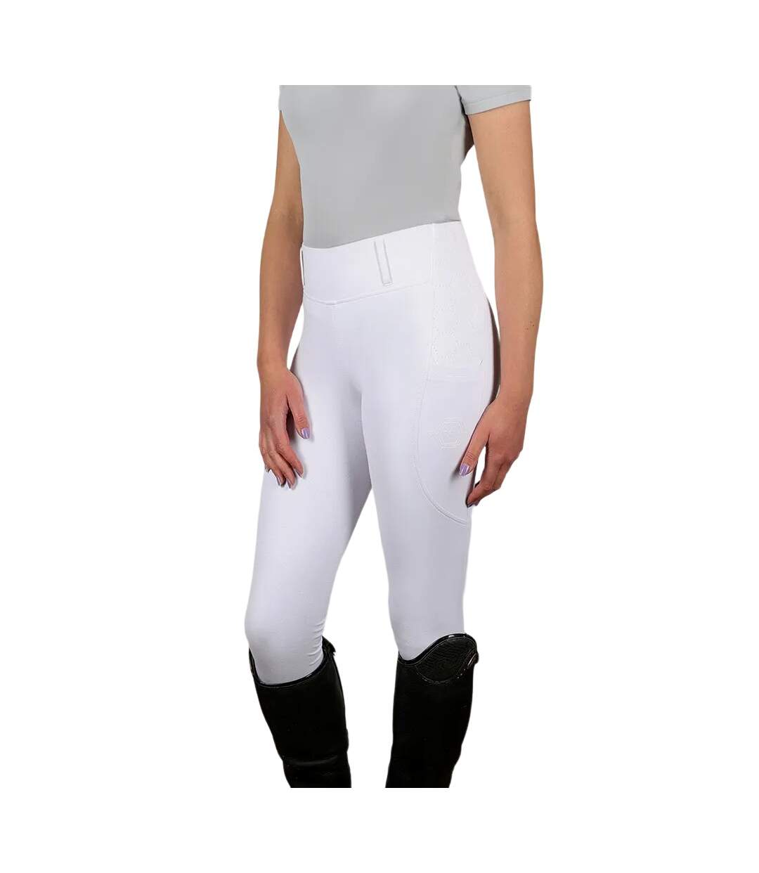 Collant d'équitation oxnam competition femme blanc Coldstream