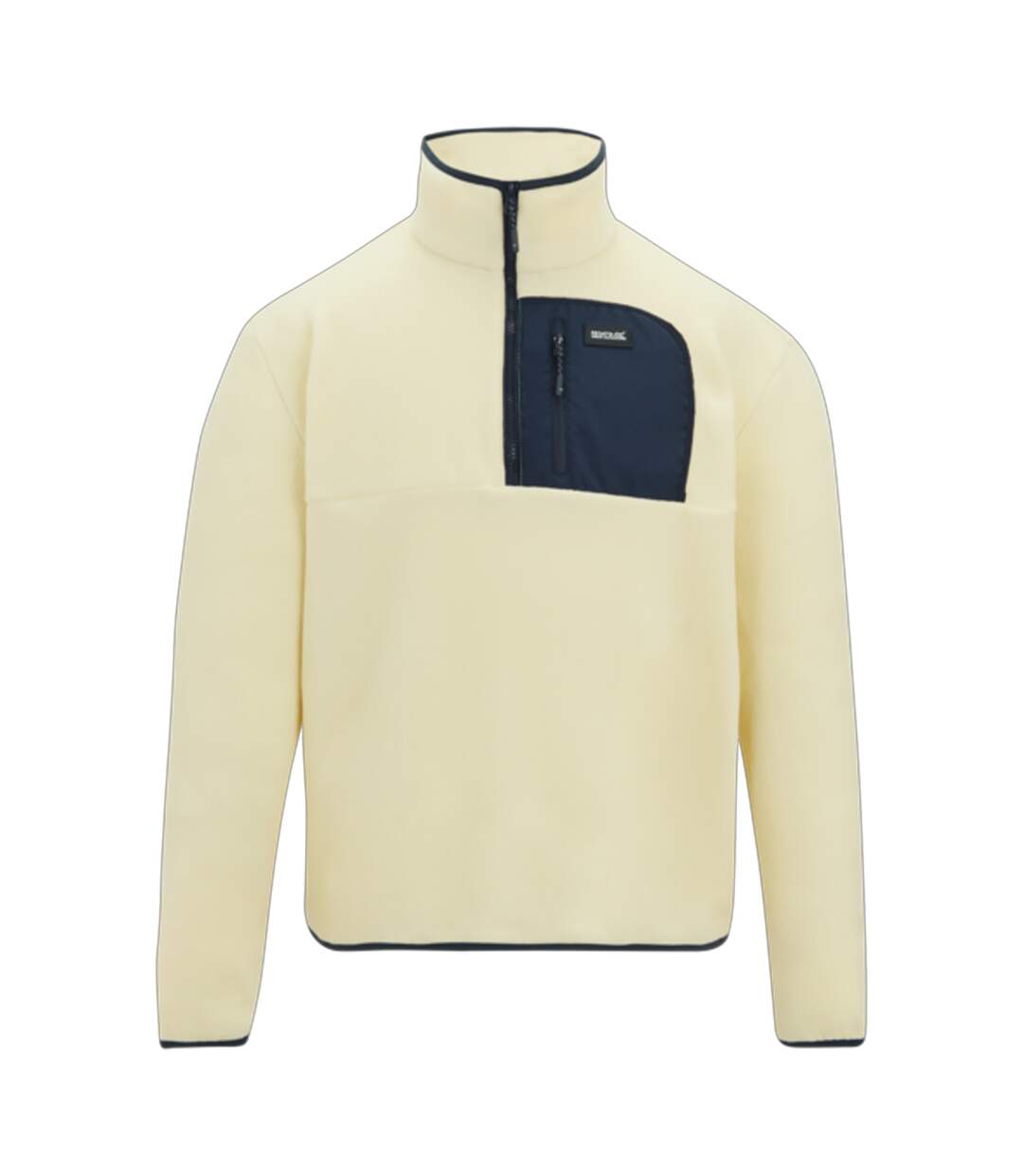 Mens Frankie Half Zip Fleece Top White Stone Navy Regatta-2