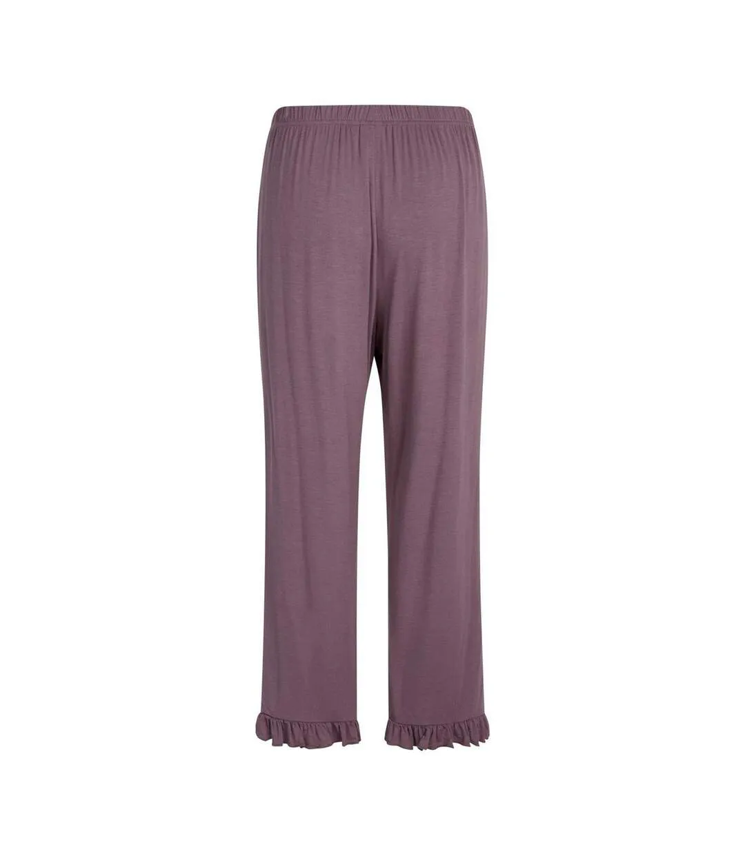 Womens/ladies Jasmin Plain Ruffle Hem Pyjama Bottoms Purple CCDK Copenhagen-3
