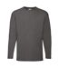 Fruit Of The Loom Mens Valueweight Crew Neck Long Sleeve T-Shirt (Light Graphite)