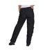 Womens/ladies drop hem waterproof trousers black Island Green-3