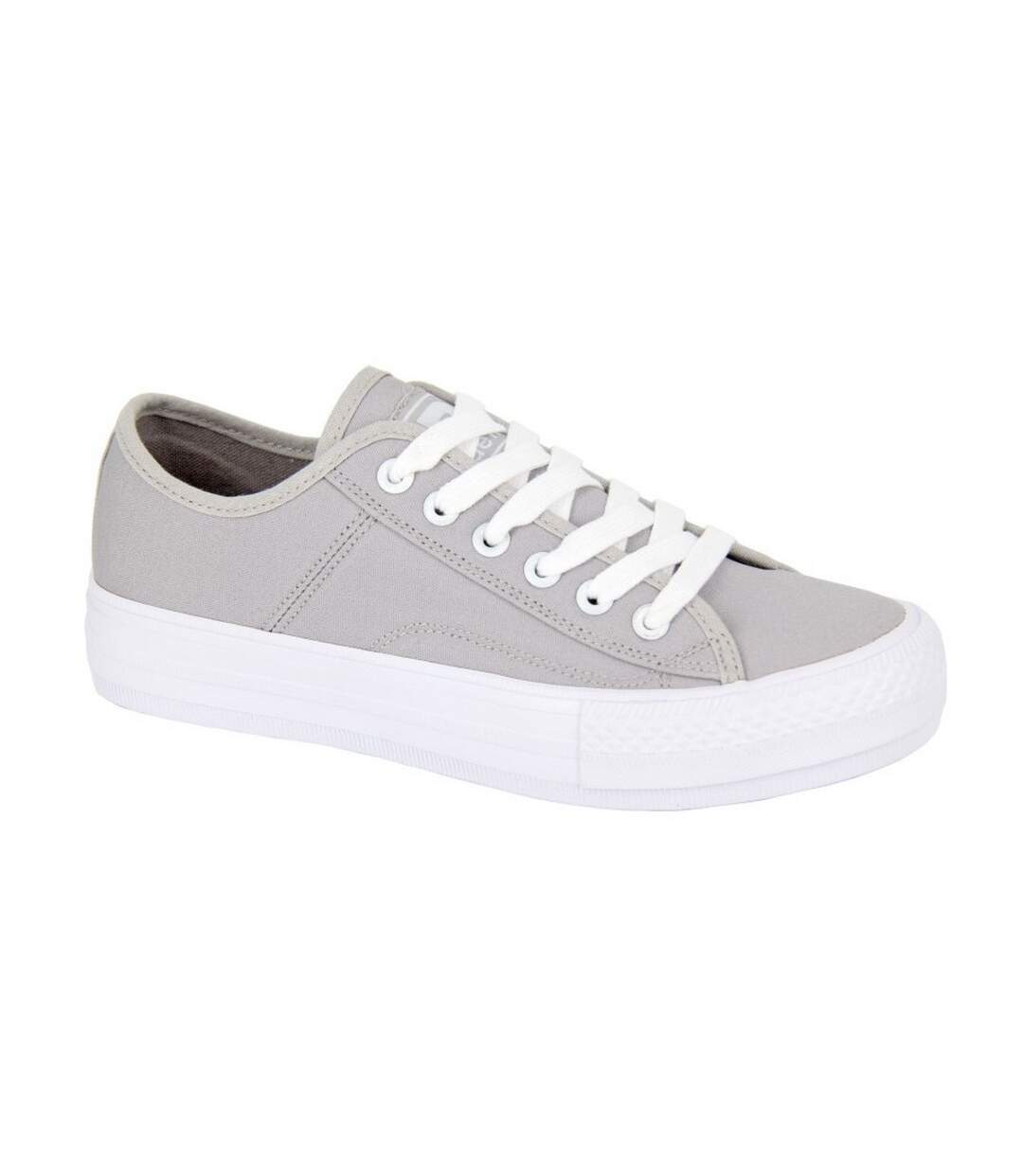 Womens/ladies canvas trainers grey Rdek