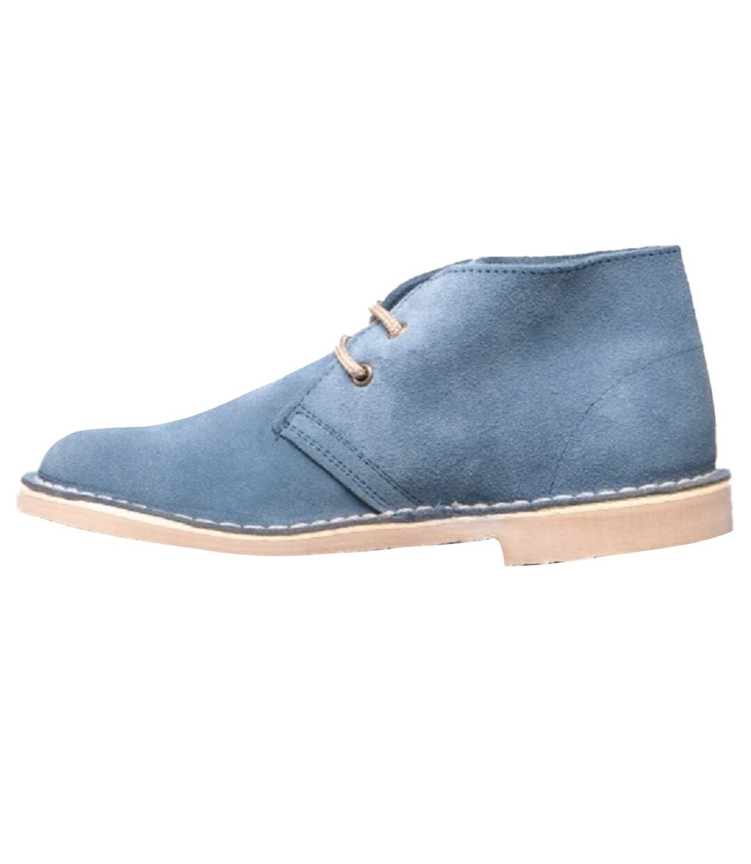 Bottines en cuir suédé femme bleu denim Roamers-2