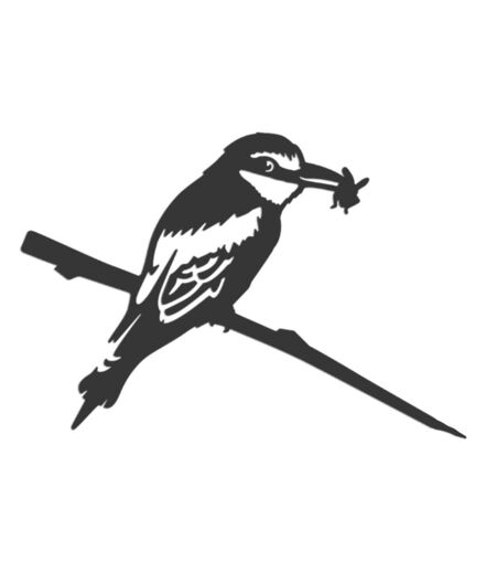 Oiseau sur pique guêpier d'europe en acier corten