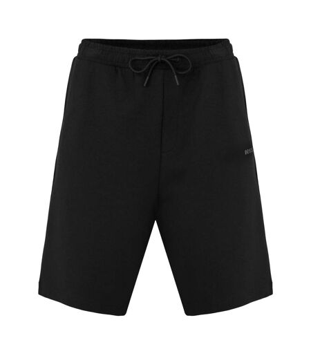 Mens Drawstring Waist Sweat Shorts Black Boss