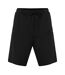 Mens Drawstring Waist Sweat Shorts Black Boss-2