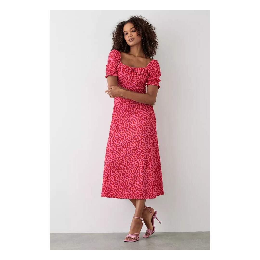 Robe mi-longue femme rose Dorothy Perkins-3