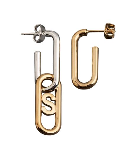 Boucle d'oreille femme AG3 SUPERBE bicolore