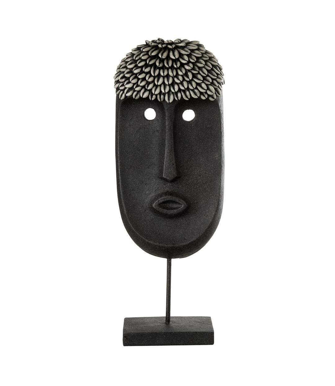 Statue Déco Masque Ethnique 51cm Noir-1
