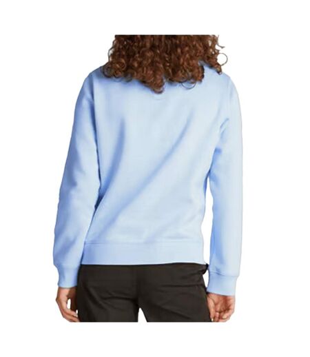 Sweat bleu clair femme tommy hilfiger flag crew - l