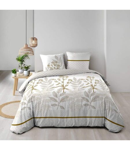 Parure de Lit Réversible 3 Pièces Raoni 240x220cm Naturel