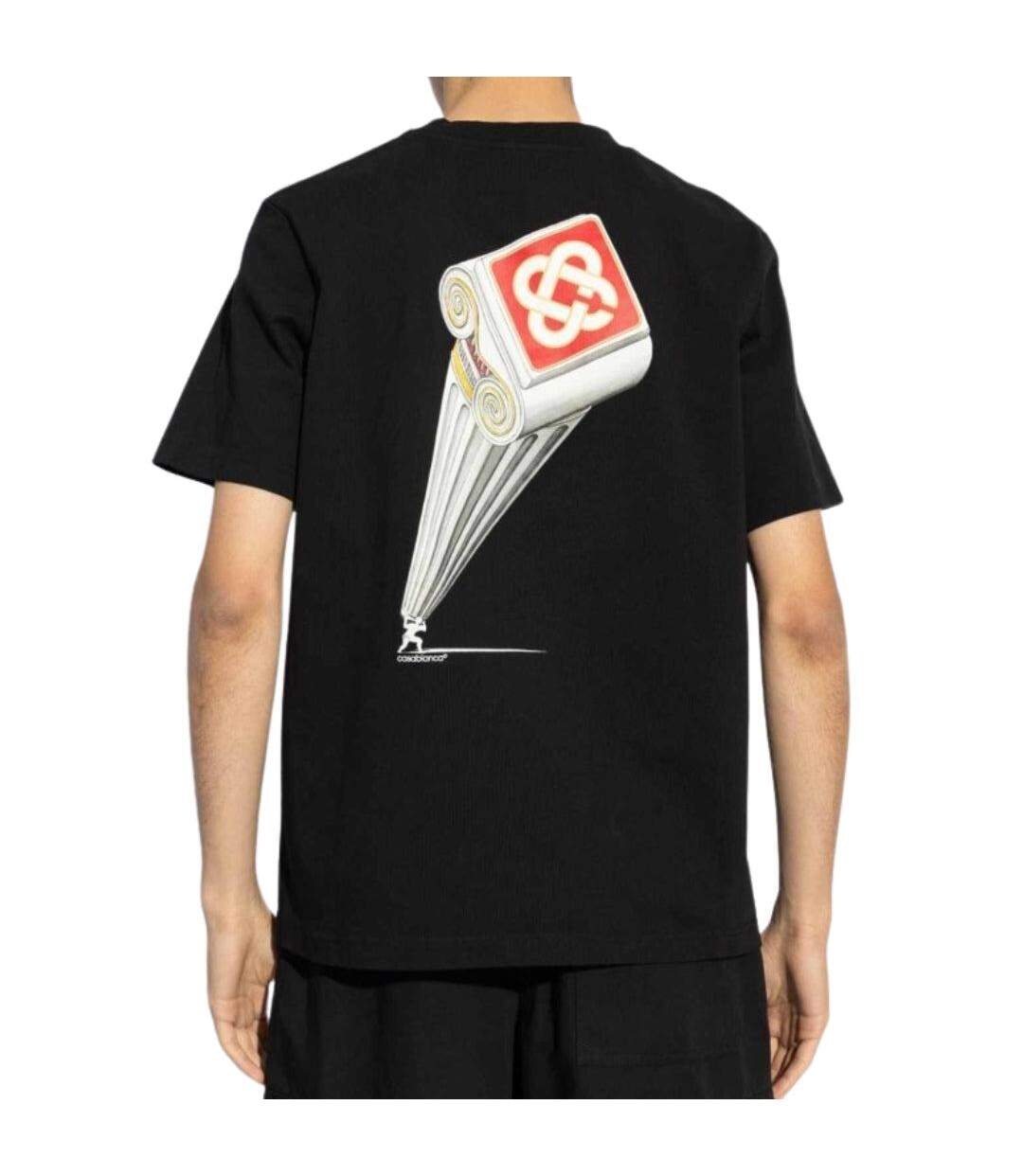 T-shirt Leaning Column Homme Noir Casablanca-3