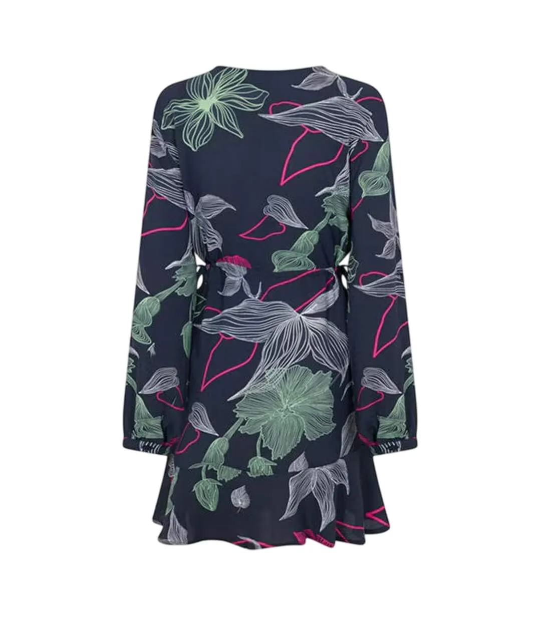 Robe Portefeuille Motif/style Floral Jane Femme Noir Vero Moda-2