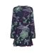Robe Portefeuille Motif/style Floral Jane Femme Noir Vero Moda-2