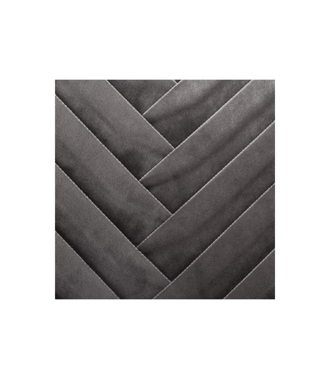 Coussin Déhoussable Velours Tressé 40x40cm Gris-3
