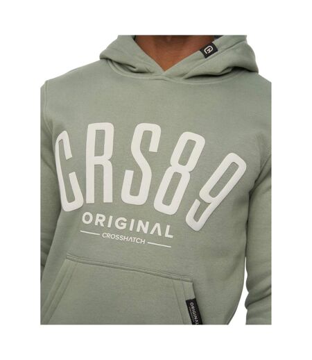 Mens Hallfell Hoodie Olive Crosshatch