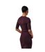 Robe Mi-longue Manches ¾ Fezanin Femme Rouge Boss-4